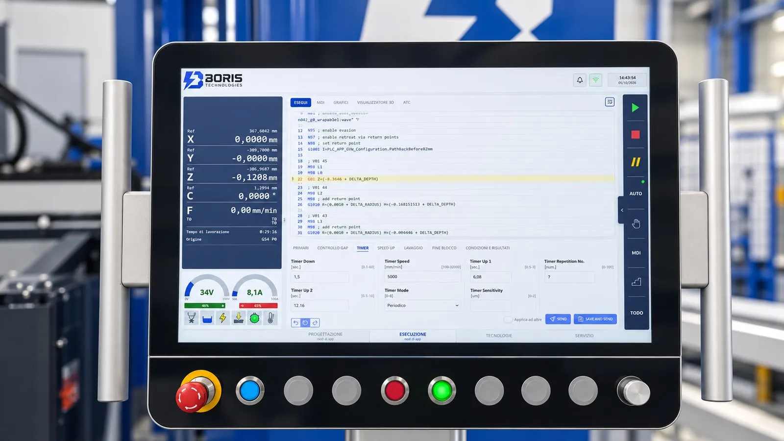 Software B‑Spark sulla nuova HMI full touch 27"